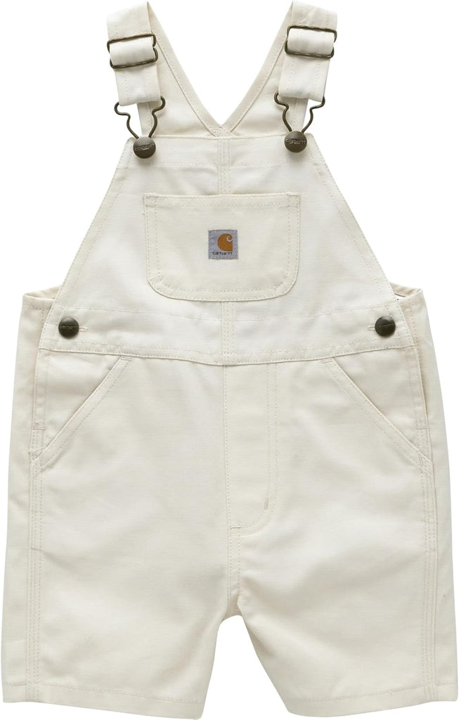 Unisex Baby Loose Fit Overall Shorts Canvas Shortalls