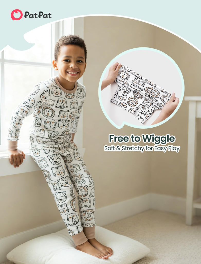 Bamboo Viscose Pajama Set for Toddlers with Improved Tensile Strength, Snug Fit Pjs Sleeper for Baby Boys Girls Kids
