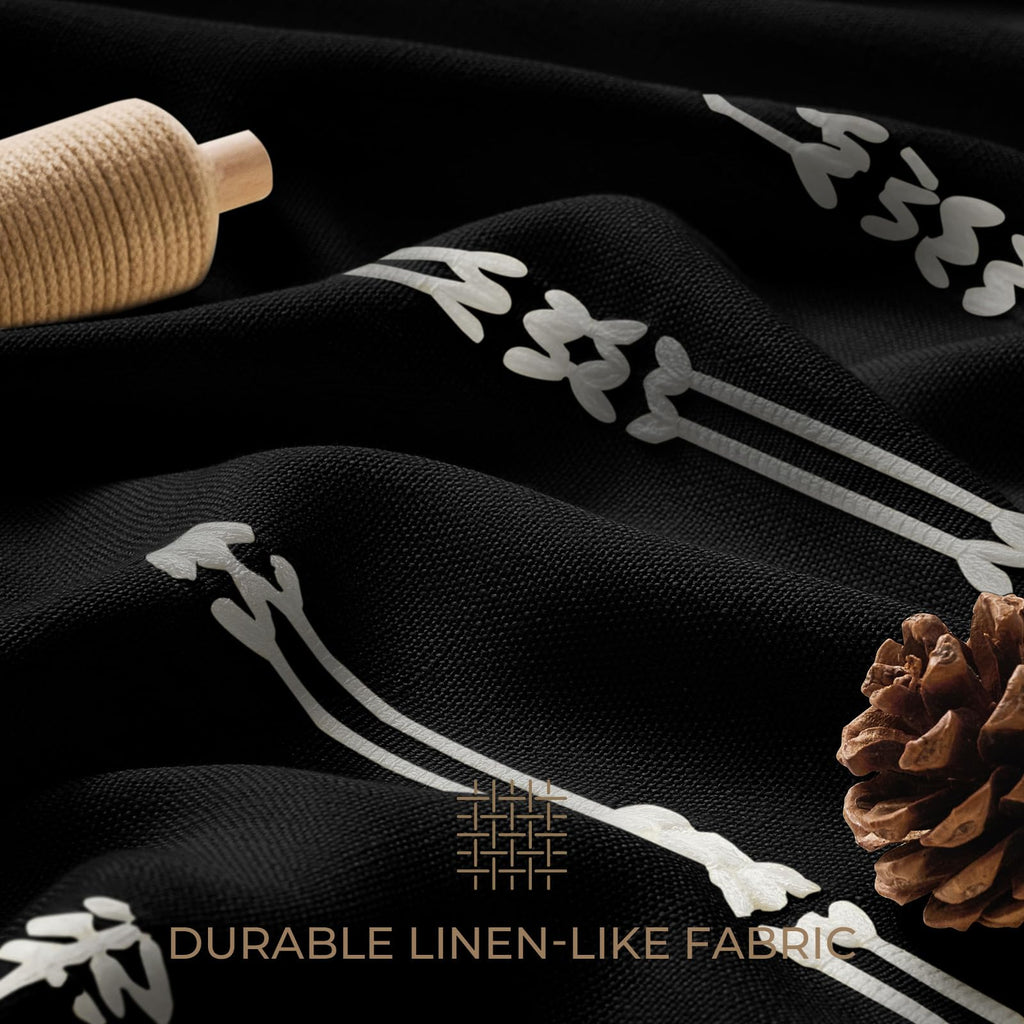 Linen Texture Set, Black, 72W x 84L
