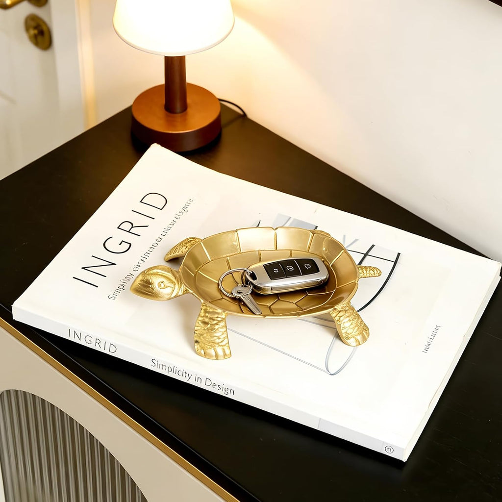 Brass Turtle Jewelry Tray - Candle Holder - Jewelry Dish - Perfect for Wax Candles, Rings, and Trinkets Dish,Birthday