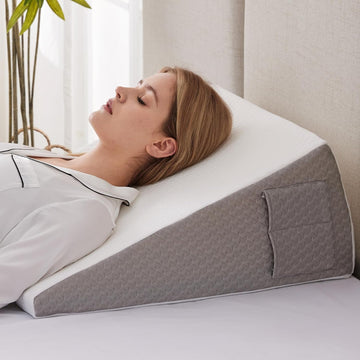 Wedge Pillow for Acid Reflux, Bed Wedge Pillow for Headboard 10", Pillow Wedge for Back Pain Relief, Post Surgery