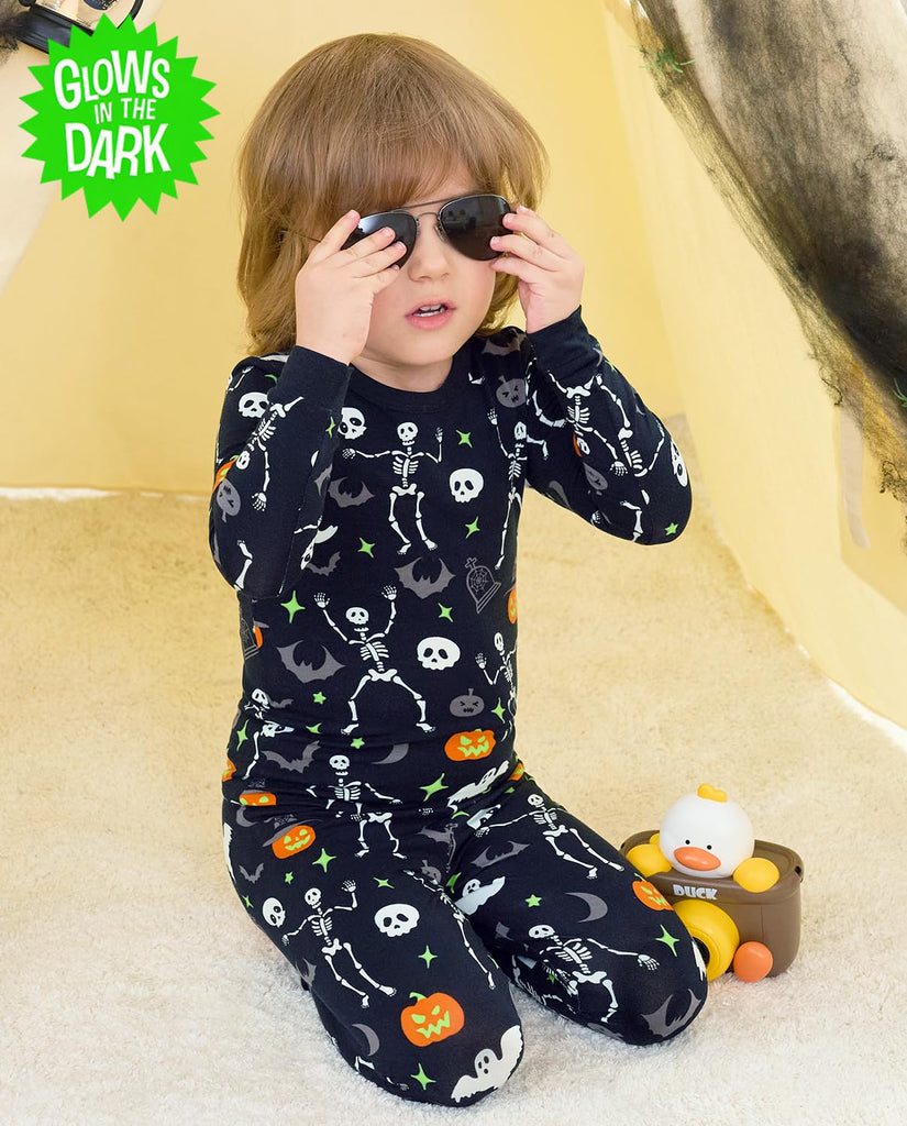 Bamboo Viscose Toddler Kids Pajamas Set, Long Sleeve Boys