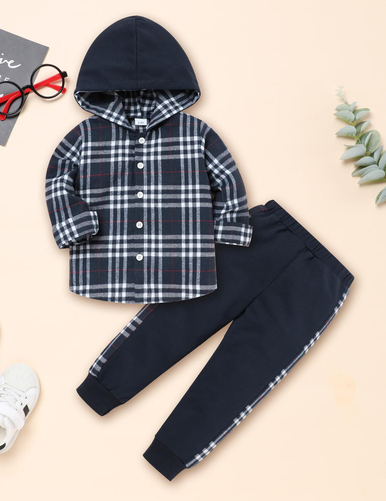 Toddler Boy Christmas Outfit Long Sleeve Hoodied Tops +Pants Boys Fall Clothes Winter Outfits