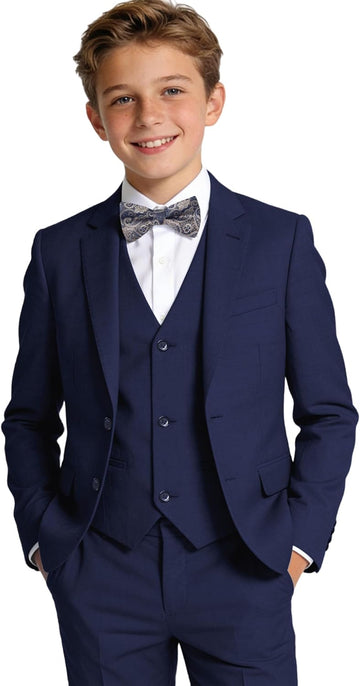 Boys' Suits Kids Formal Tuxedo 5 Piece Wedding Dress Wear Easter Prom Suit