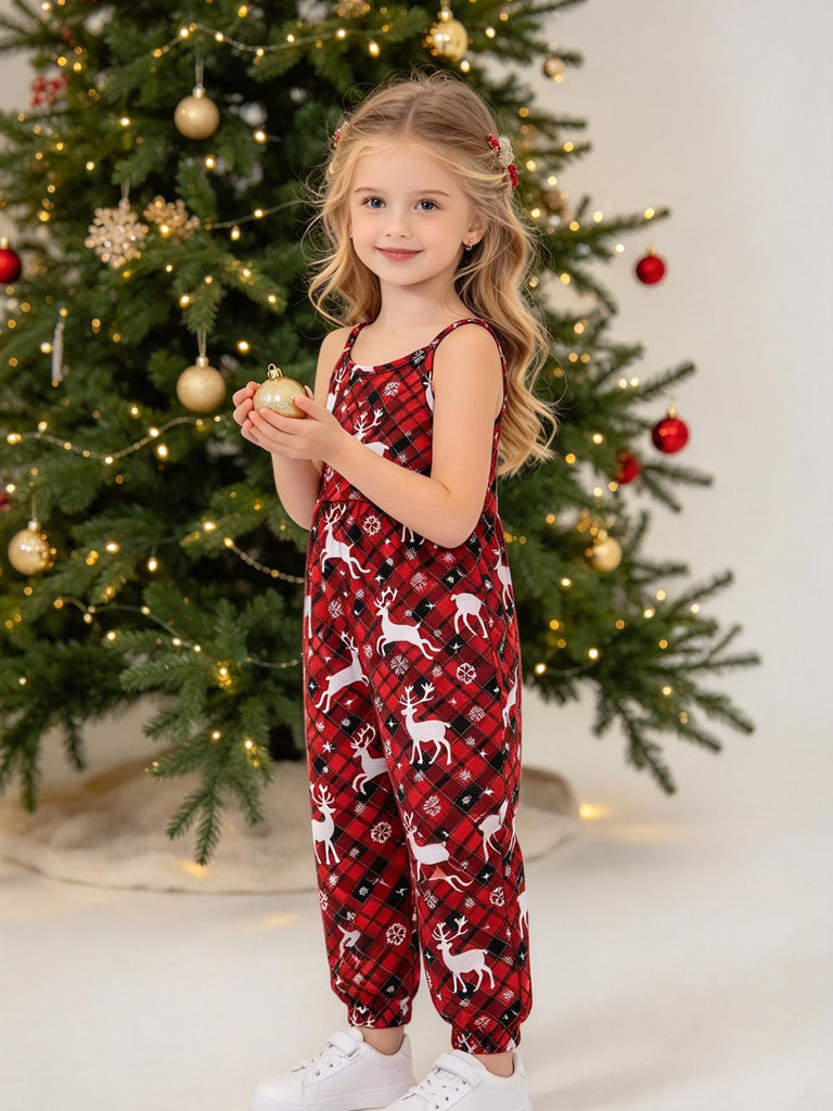 Baby Girls Christmas Romper Clothes Red Xmas Holiday Jumpsuit