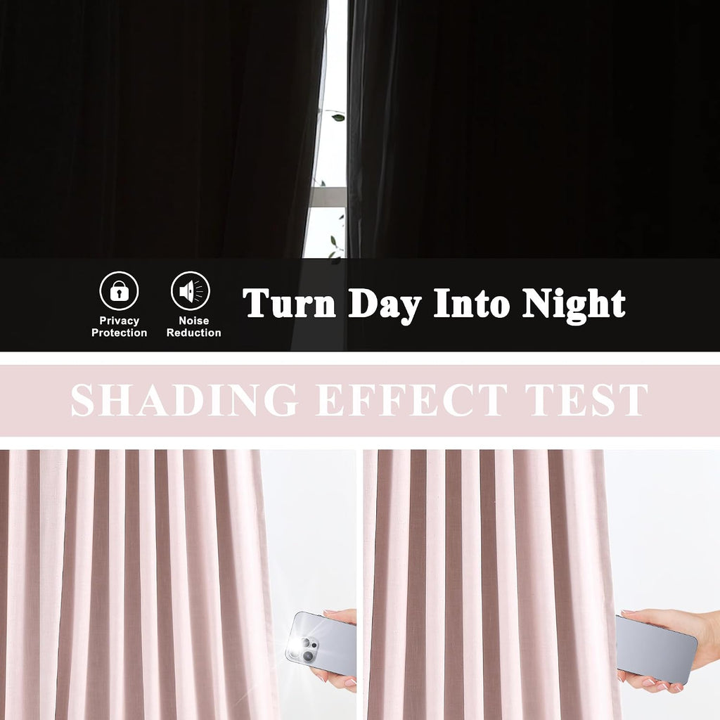White Pinch Pleated Full Blackout Curtains (Set of 2 Panels) Thermal Insulated Window Curtains 108 inch Bedroom Room Darkening Pinch