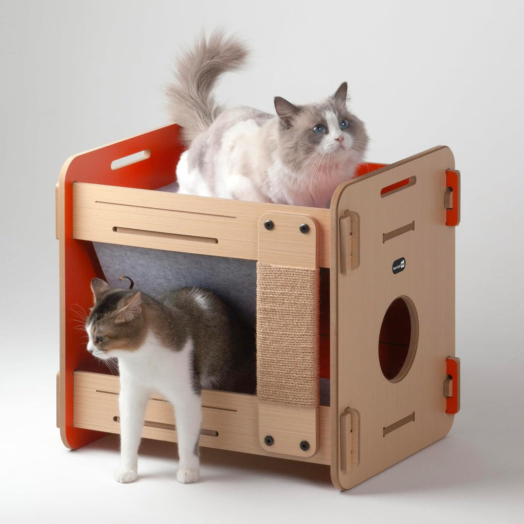 Purr and Play Cat Bunk Bed & Scratching Post