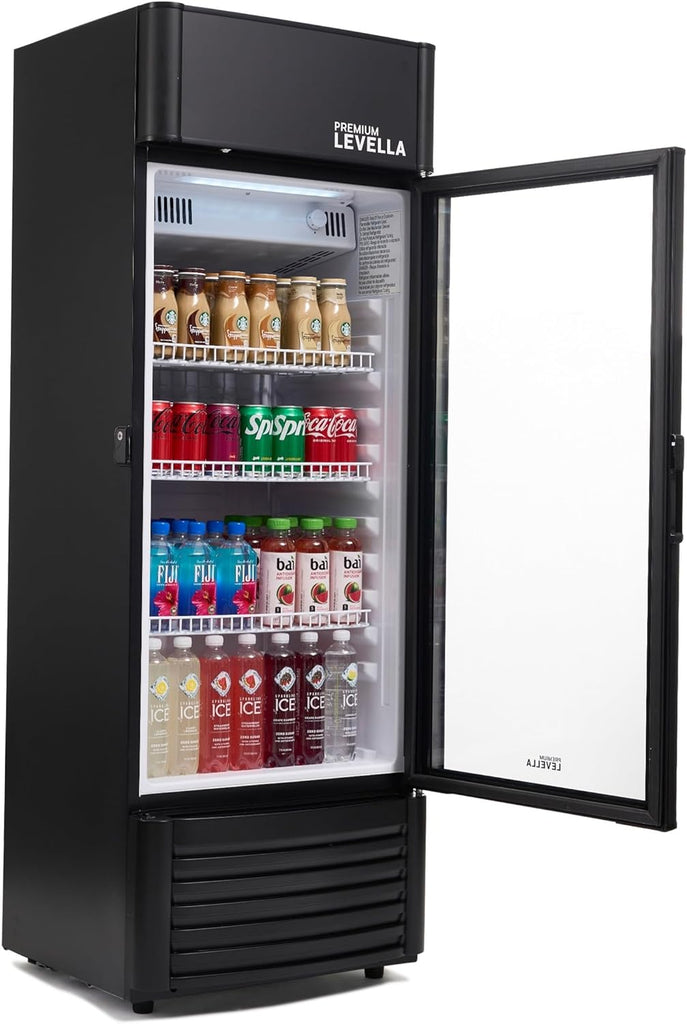 PRF657DX Glass Door Display Refrigerator 6.5 cu ft Commercial Beverage Cooler Me