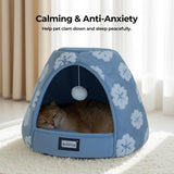 Cat Beds for Indoor Cats, 2-in-1 Cat Bed Cave with Anti-Slip Bottom and Ultra-Soft Plush