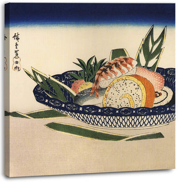 Print Wall Art - Bowl of Sushi by Utagawa Hiroshige - 12x12 inches