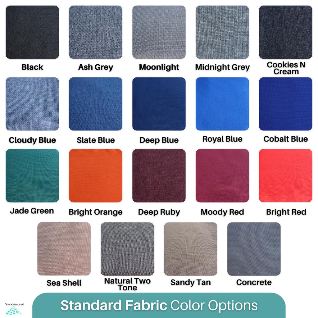 Standard Acoustic Fabric - 100% Acoustically Transparent - for DIY Acoustic Panels, Speaker Grill Fabric, Guitar Amp