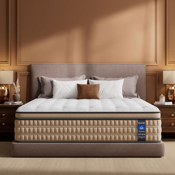 14 inch Firm King Size Mattress - Pain-Relieving Hybrid Mattress for Extra Lumbar & Hip Support - No Sagging Bed in a