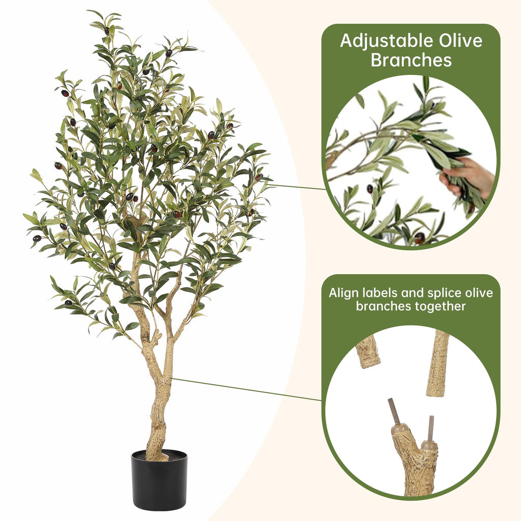 Faux Olive Tree 4ft with Realistic Appearance