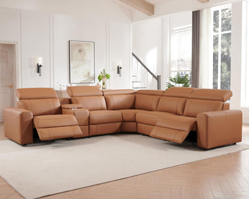 Power Reclining Sectional, Sectional Recliner, Leather Reclining Sectional