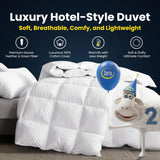Goose Feathers Down Fiber Comforter Queen Duvet Insert,100% Cotton,Hotel Luxury Hypoallergenic Comfo