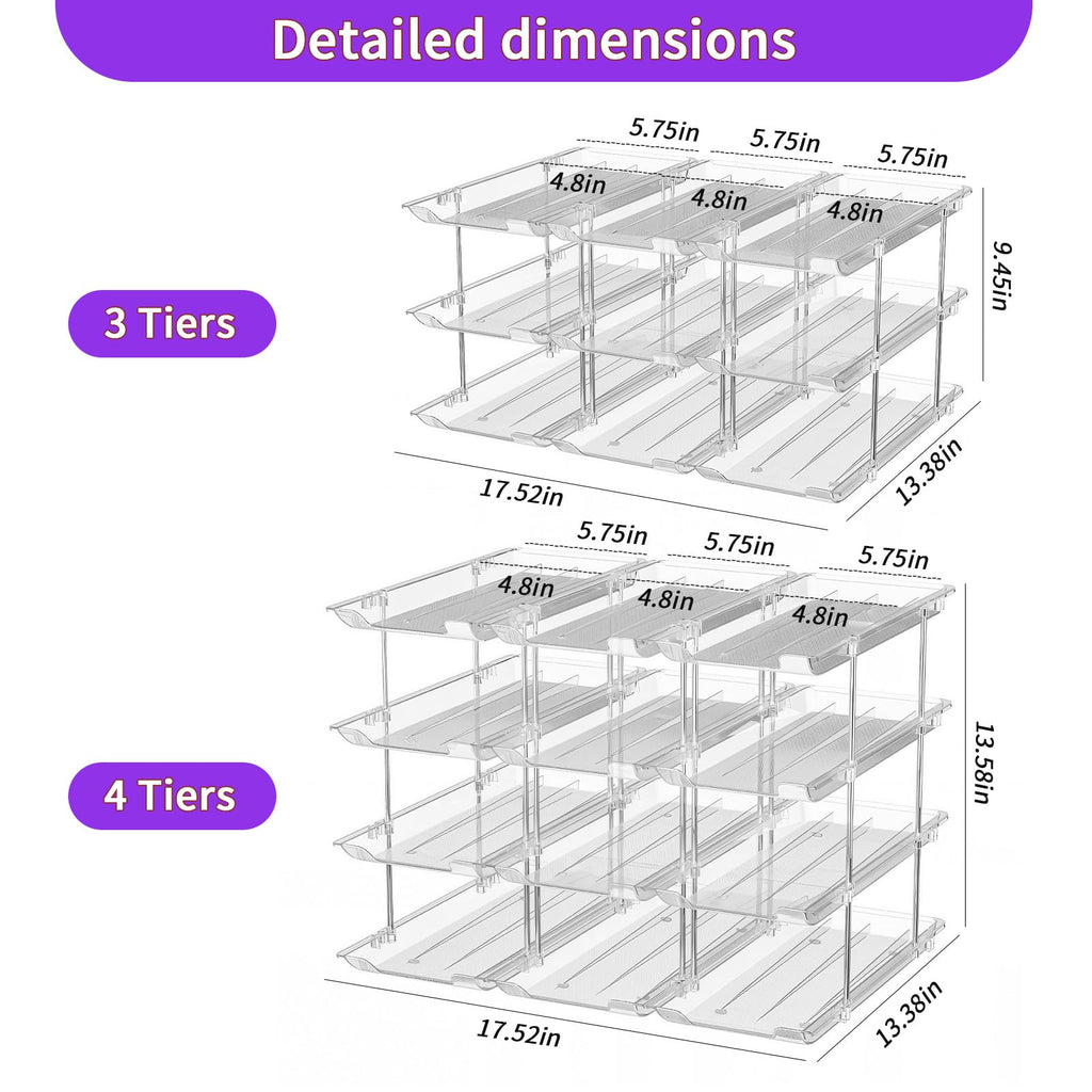 Can Organizer for Pantry, 3-Tier Combinable Can Rack