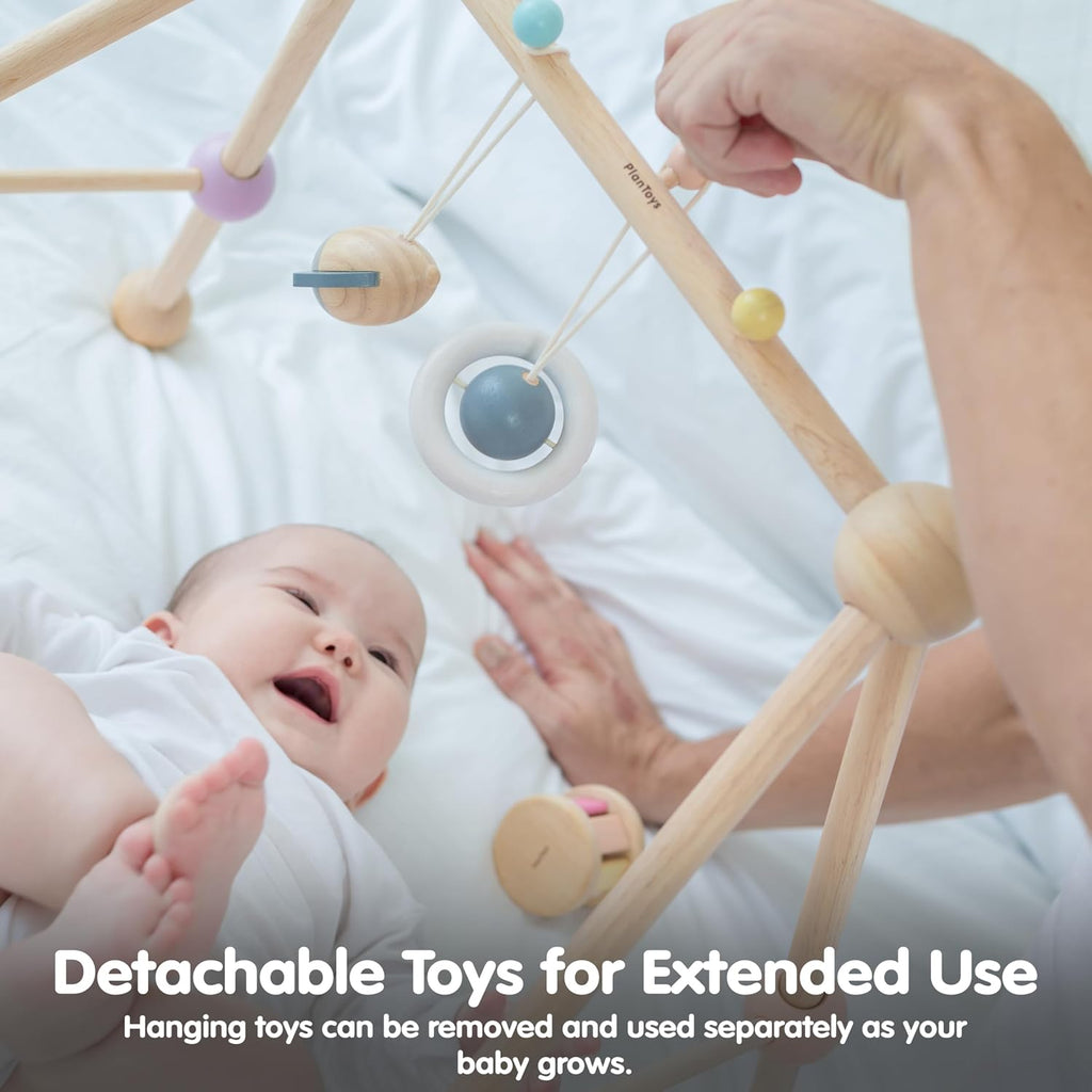 Play Gym Wooden Baby Activity Toy Pastel Montessori Kids Sensory