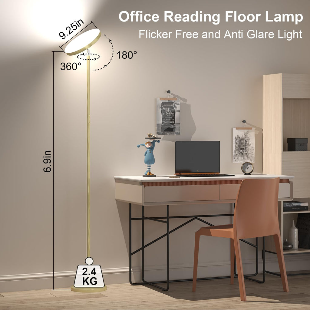 Gold Double Side Lighting Floor Lamp with Remote Smart App 36W