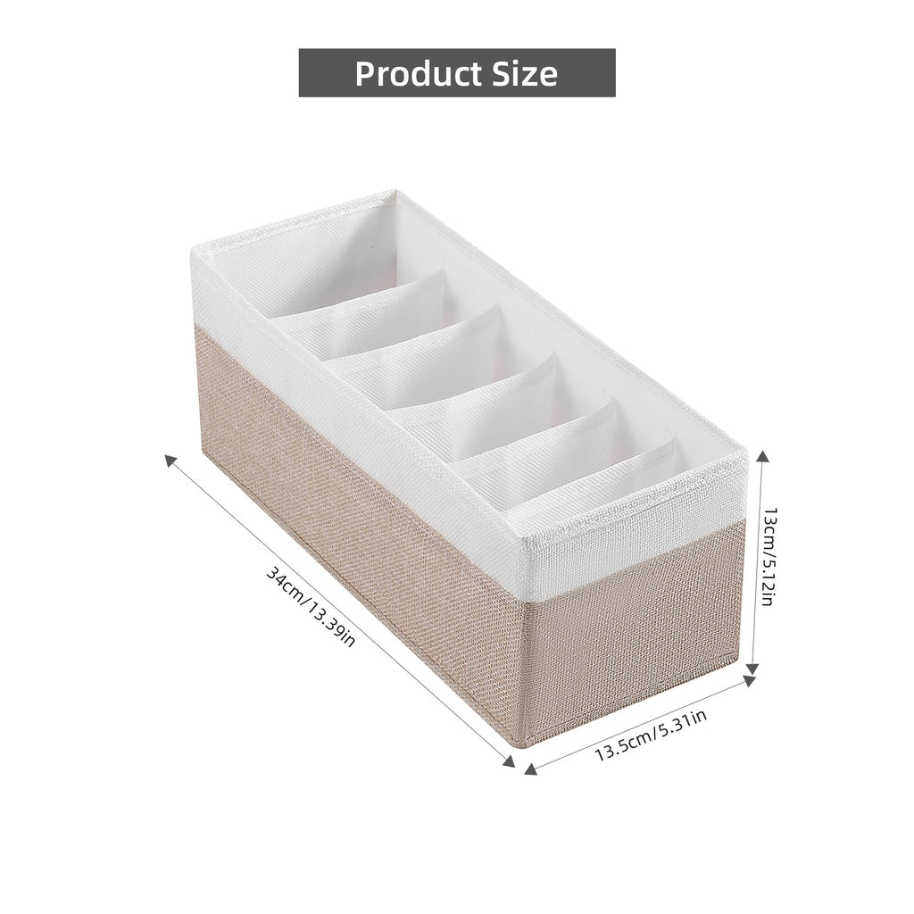 3 Packs Fabric Belt Organizer, 6 Grids Belt Organizer for Closet and Drawer, Foldable Dresser Drawer Organizers, Tie