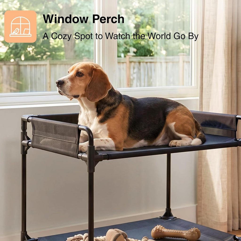 Bedside Dog Bed, Dog Bunk Bed Bassinet for Small Dogs, 34"x20"