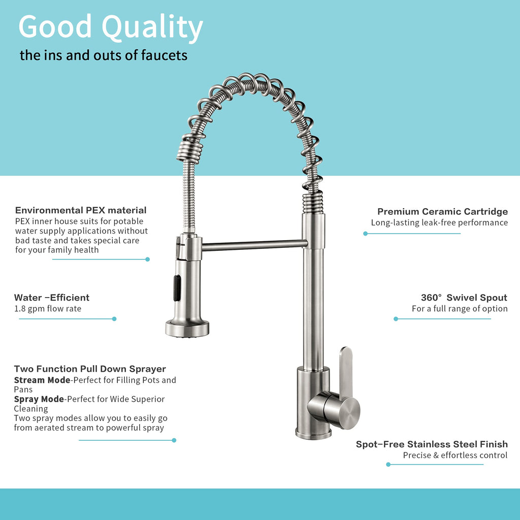 32 inch Undermount Workstation Single Bowl Kitchen Sink With Faucet