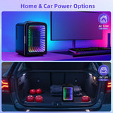 Mini Fridge 4 Liter/6 Cans Portable Mini Compact Refrigerator with Gaming Light, for Bedroom,Car,Office and Dorm