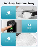 Nugget Ice Maker Countertop, 42lbs/24H Ice Machine with 1.5L Water Tank, Rapid Ice Release in 6 Mins, Self-Cleaning