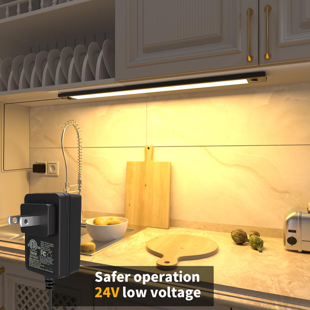 24 inch Under Cabinet Lighting, Dimmable Counter Lights
