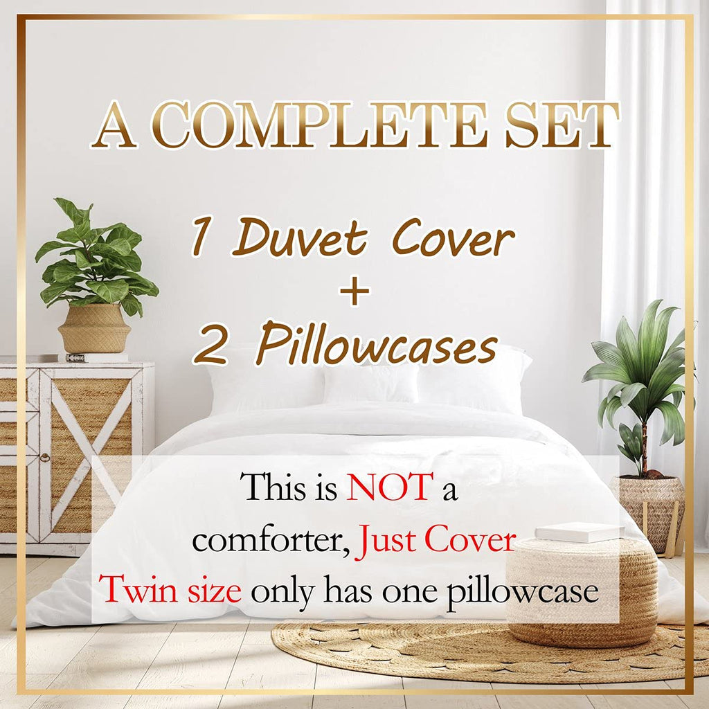 Fall Pumpkin Harvest Duvet Cover Set, Rustic Maple Autumn Leaves Quilt Cover Set(NO Comforter), Patchwork