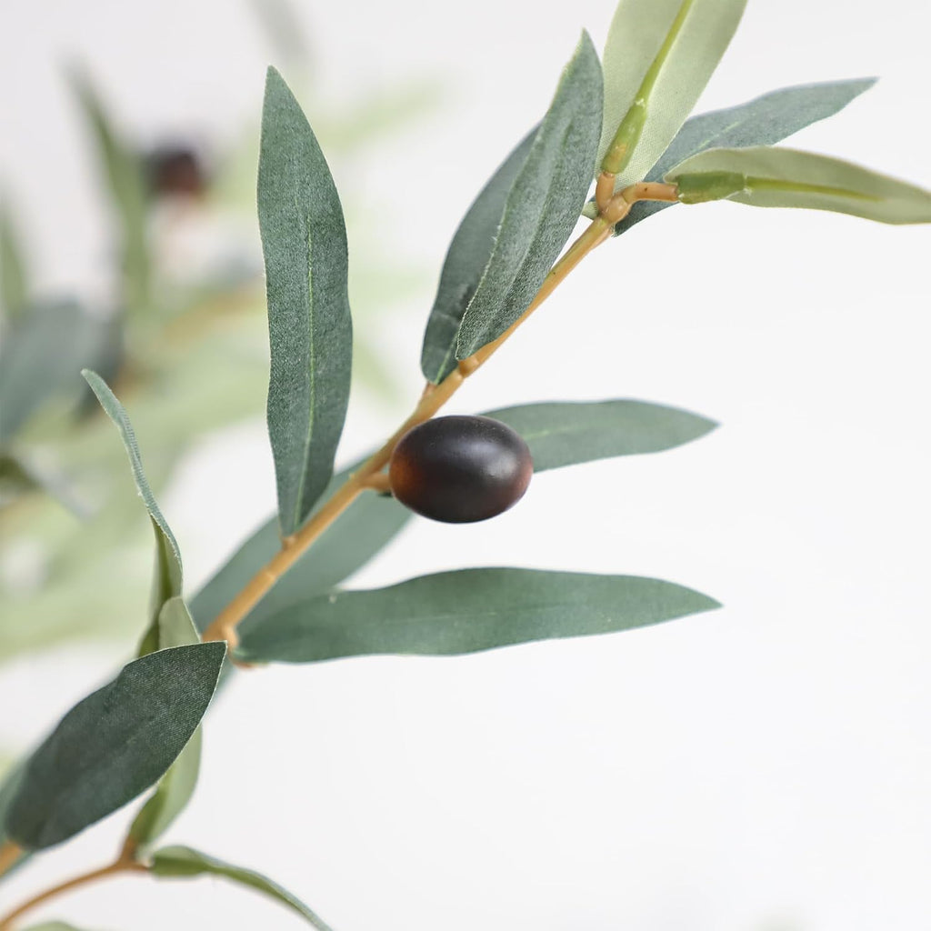 Olive Tree, 9FT Fake Olive Tree with Potted, 108" Faux Silk Olive Tree Tall Outdoor Plant with Olive Garden Decor