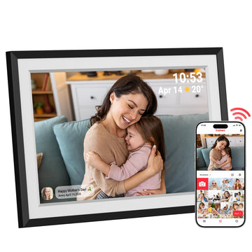Frameo Digital Picture Frame - 10.1 Inch Smart Wi-Fi Photo Frame with Easy App Connection, Gift for Women, Mom