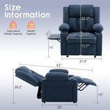 Andeworld Power Recliner Chair,Reclining Sofa Chair with Heat and Massage for Adults