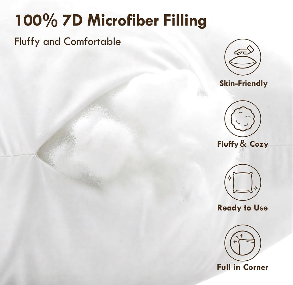 20 x 20 Throw Pillow Inserts for Couch & Sofa - Set of 4