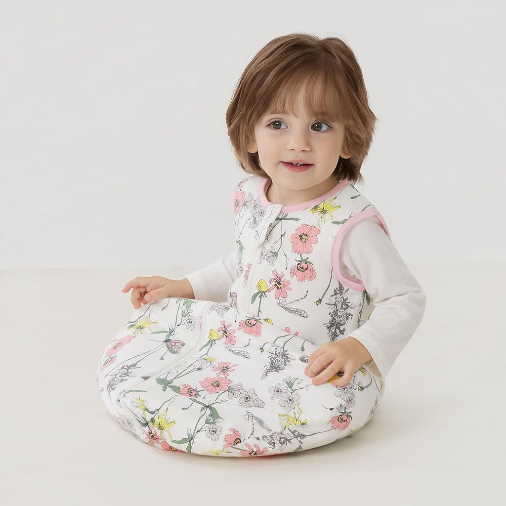 2.5 TOG Baby Sleep Sack 100% Cotton Winter Baby Wearable Blanket, Warm Quilted Comfy Toddler Sleeping Bag