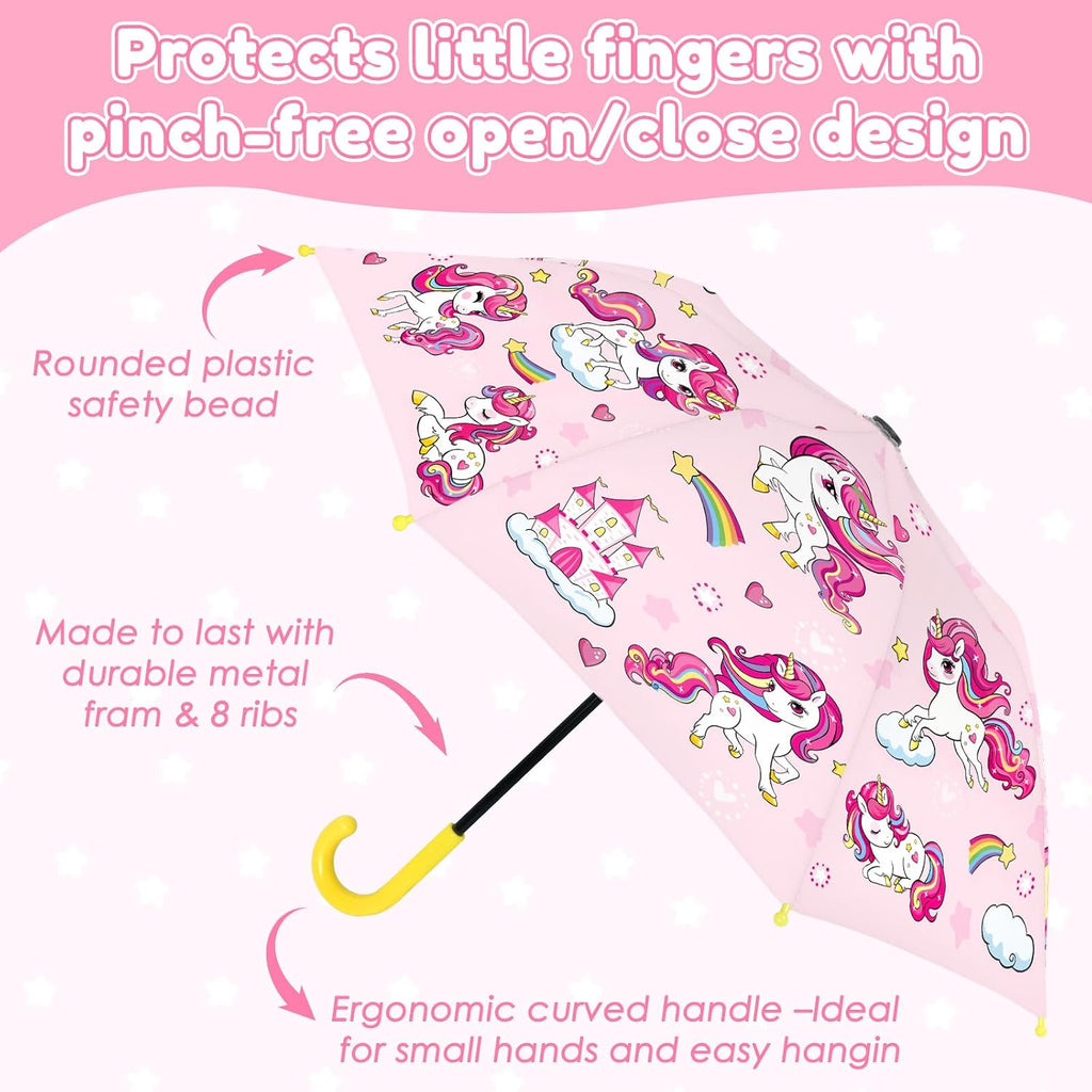 Kids Umbrella for Girls Boys Lightweight and Portable Compact Toddler Umbrella