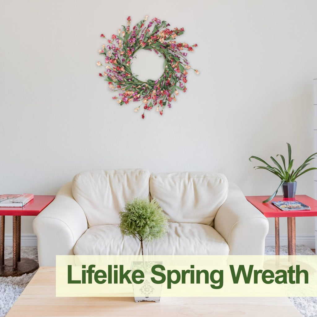 Front Door Wreath 24 Inch Spring/Summer Wreaths for Front Door