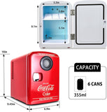 Mini Fridge Bluetooth - Portable Small Cooler for Bedroom Office Makeup Compact Beverage Chiller for Drink Soda Wine