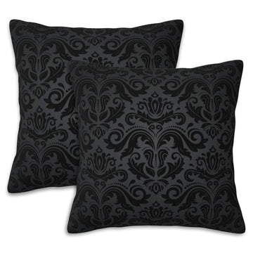 Throw Pillow Cover Case Damask Pillow Covers 18x18 Inch Set of 2 Soft Decorative Throw Pillow Case Bedroom Sofa Couch