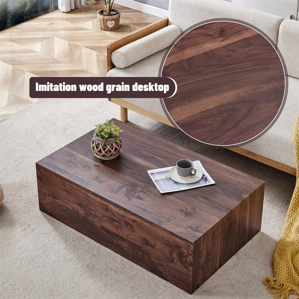 Coffee Table Set for 3, Modern Living Room Table Set, Wood Center Table Set, No Assembly Required - Ready to Use