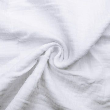 Cotton Double Layers Gauze Fabric by The Yard, 39x53inch Crinkle Fabric, Swaddle Fabric (Bleach)