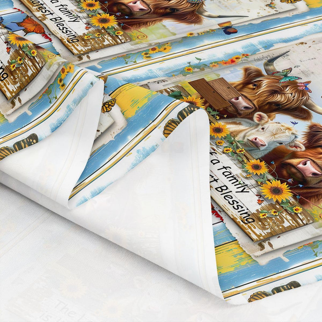 Highland Cow Fabric by The Yard Soft 10 Yards