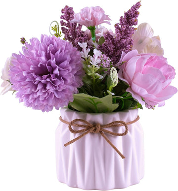 Artificial Potted Flower Pink Desktop Decoration Indoor and Office