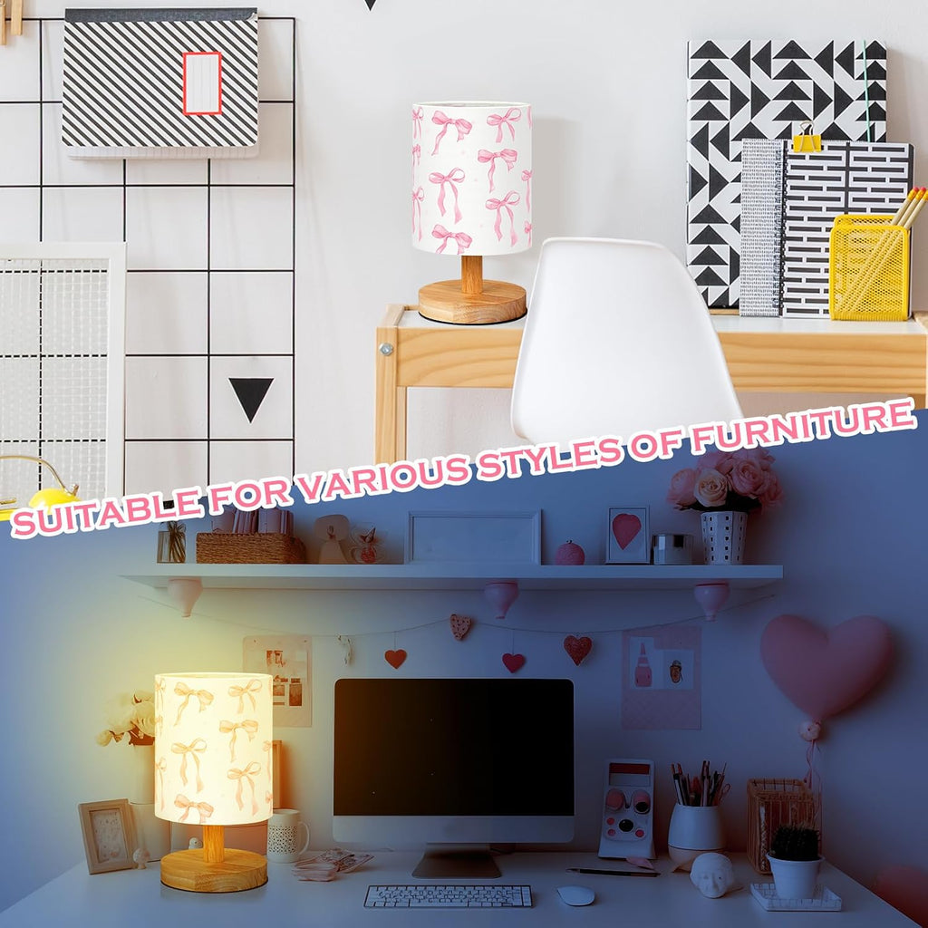 Bow Kids Table Lamp Kids Lamps for Girls Room