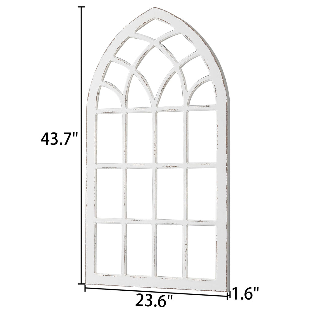 Large Farmhouse Arched Window Frame Wall Decor 44 X 24 Inch