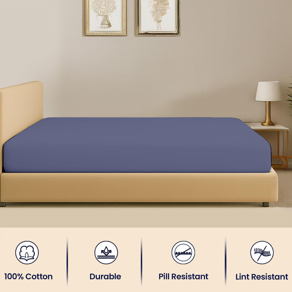 108′′W × 80′′L 1Pc Short Alaskan King Fitted Sheet Only 100% Egyptian Cotton - 600 TC Fits 15" Deep Pocket - Soft