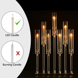 Acrylic Candle Holder Candlestick Holders, Candelabra 7 Arms, 26.5 Inch Tall