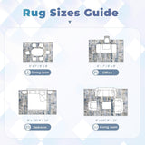 Area Rugs 8x10 for Living Room: Washable Rug Modern Abstract Neutral Soft Non-Slip Low-Pile Indoor Large Carpet for