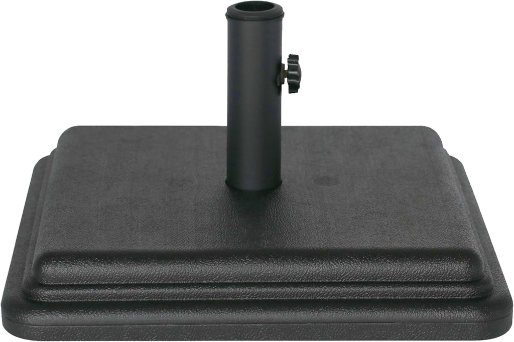 40 Pound Umbrella Base - Weighted Umbrella Base For Use With Patio Table - Heavy Duty Base for Umbrella - Black