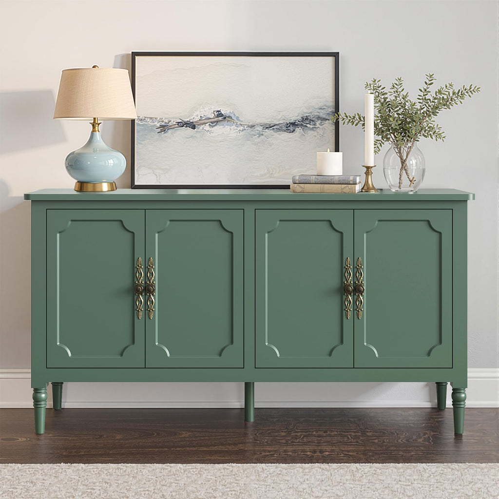 58" Sideboard Buffet Cabinet & Coffee Bar, Green2