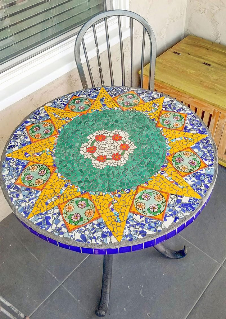Broken Mosaic of 5 pounds in Yellow Solid Color Talavera Mexican Handmade Tiles